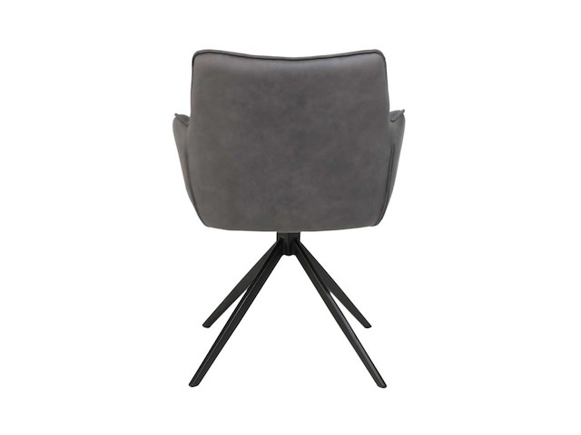 Colenis - leon eetkamerstoel - antraciet - microfiber stof - set van 4 - industrieel design - comfortabel - metalen poten - afbeelding 2 van  2