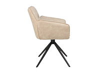 Colenis - leon eetkamerstoel - beige - microfiber stof - set van 6 - industrieel design - comfortabel - metalen poten - afbeelding 5 van  5