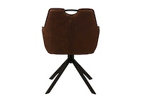 Colenis - lucas eetkamerstoel - set van 4 - stoelen - whisky bruin - microfiber bekleding - gestoffeerde zitting - metalen poten - afbeelding 5 van  5