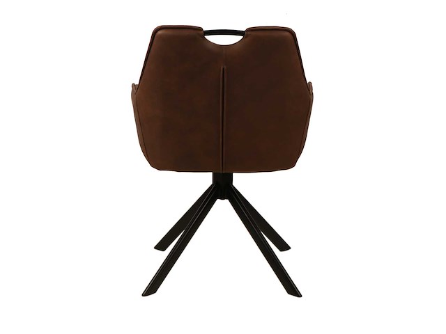 Colenis - lucas eetkamerstoel - set van 4 - stoelen - whisky bruin - microfiber bekleding - gestoffeerde zitting - metalen poten - afbeelding 5 van  5