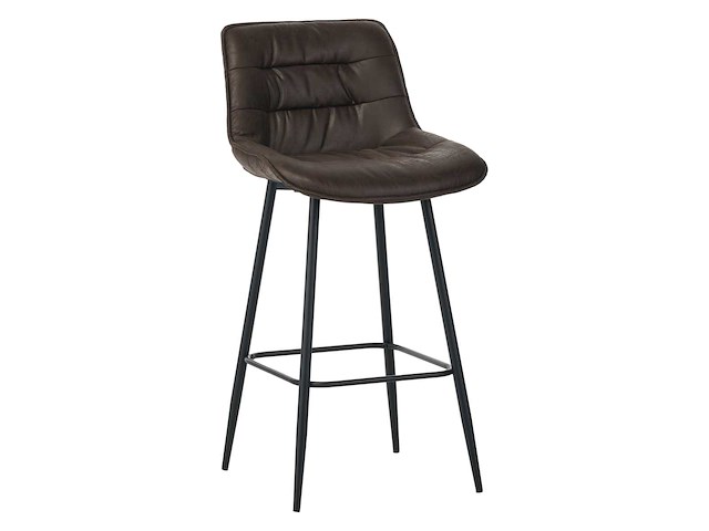 Colenis - manila barkruk - set van 6 - donkerbruin - microfiber stof- zonder armleuning - afbeelding 1 van  5