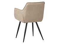 Colenis - manila eetkamerstoel - set van 4 - beige - microfiber stof- industrieel - met armleuning - afbeelding 5 van  5