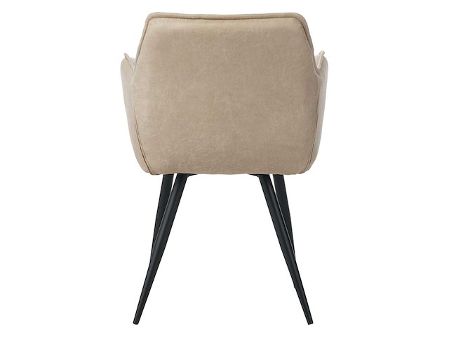 Colenis - manila eetkamerstoel - set van 4 - beige - microfiber stof- industrieel - met armleuning - afbeelding 4 van  5