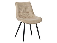 Colenis - manila eetkamerstoel - set van 4 - beige - microfiber stof- zonder armleuning - afbeelding 1 van  4