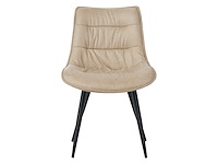 Colenis - manila eetkamerstoel - set van 4 - beige - microfiber stof- zonder armleuning - afbeelding 2 van  4