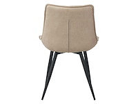 Colenis - manila eetkamerstoel - set van 6 - beige - microfiber stof- zonder armleuning - afbeelding 2 van  4