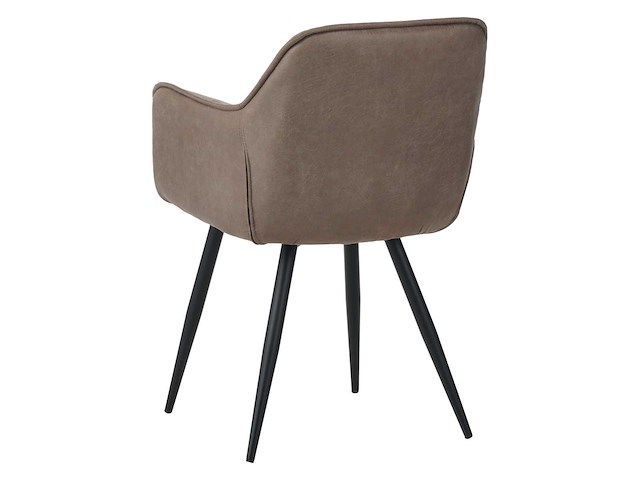 Colenis - manila eetkamerstoel - set van 6 - sand - microfiber stof- industrieel - met armleuning - afbeelding 5 van  5