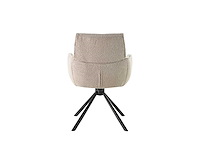 Colenis - marta eetkamerstoel - set van 4 - beige - bouclé stof - industrieel - metalen poten - stoelen - draaibaar - 180° - afbeelding 5 van  5