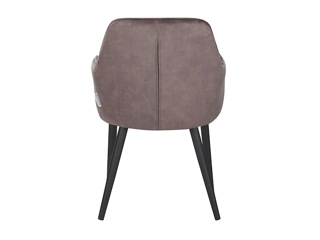 Colenis - melly eetkamerstoel - set van 4 - bruin - fluweel - velvet - met armleuning - afbeelding 2 van  3