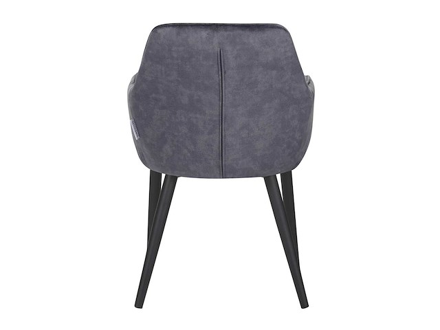 Colenis - melly eetkamerstoel - set van 4 - grijs - fluweel - velvet - met armleuning - afbeelding 2 van  4