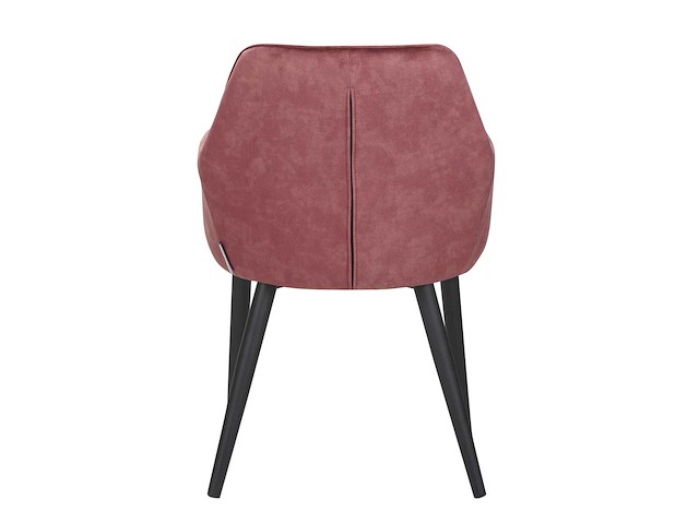 Colenis - melly eetkamerstoel - set van 4 - rose - fluweel - velvet - met armleuning - afbeelding 2 van  4