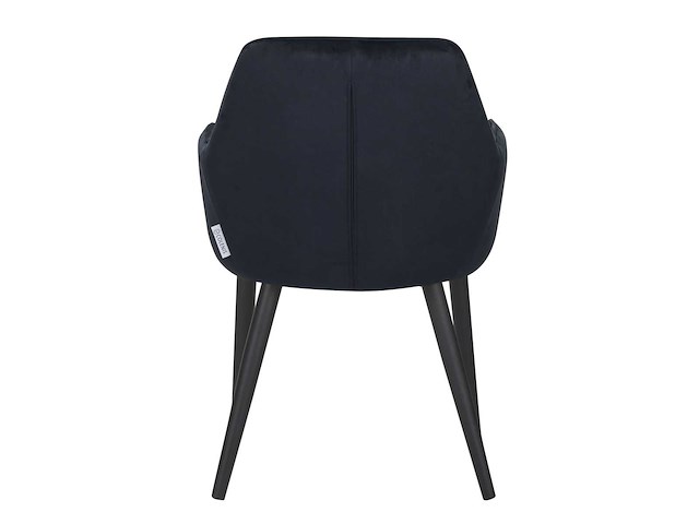 Colenis - melly eetkamerstoel - set van 4 - zwart - fluweel - velvet - met armleuning - afbeelding 4 van  4