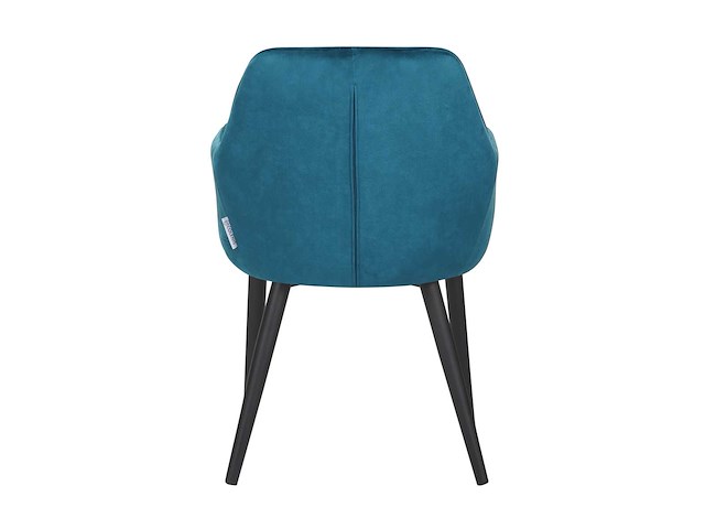 Colenis - melly eetkamerstoel - set van 6 - petrol - fluweel - velvet - met armleuning - afbeelding 2 van  4