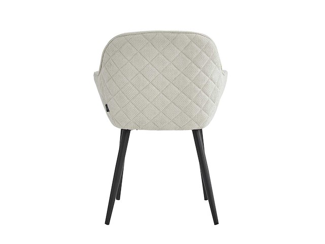 Colenis - metropol eetkamerstoel - set van 6 - beige - linnen stof - industrieel - met armleuning - afbeelding 4 van  5