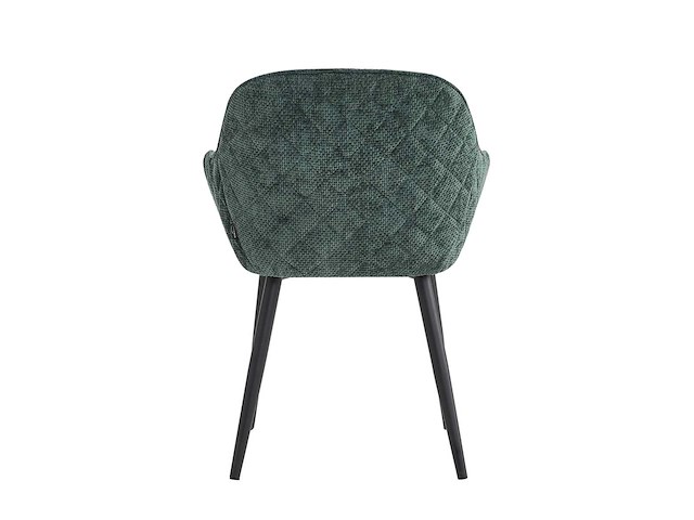 Colenis - metropol eetkamerstoel - set van 6 - groen - linnen stof - industrieel - met armleuning - afbeelding 2 van  5