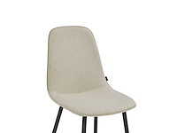 Colenis - milou eetkamerstoelen - set van 4 - beige - linnen stof - industrieel - stoelen - afbeelding 2 van  2