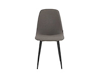 Colenis - milou eetkamerstoelen - set van 4 - grijs - linnen stof - industrieel - stoelen - afbeelding 2 van  5