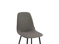 Colenis - milou eetkamerstoelen - set van 4 - grijs - linnen stof - industrieel - stoelen - afbeelding 1 van  1