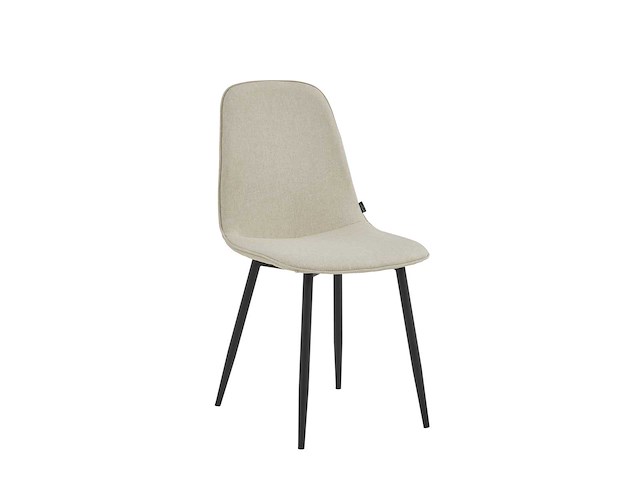 Colenis - milou eetkamerstoelen - set van 6 - beige - linnen stof - industrieel - stoelen - afbeelding 1 van  3