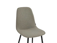 Colenis - milou eetkamerstoelen - set van 6 - lichtgrijs - linnen stof - industrieel - stoelen - afbeelding 4 van  4