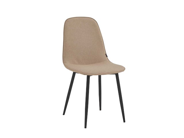 Colenis - milou eetkamerstoelen - set van 6 - taupe - linnen stof - industrieel - stoelen - afbeelding 1 van  5