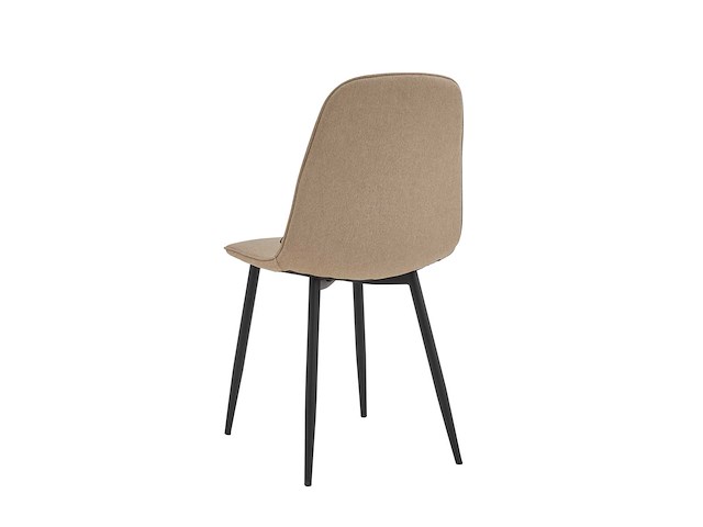 Colenis - milou eetkamerstoelen - set van 6 - taupe - linnen stof - industrieel - stoelen - afbeelding 4 van  5