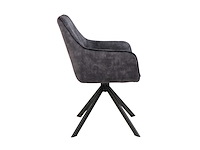 Colenis - noah eetkamerstoel - antraciet - adoré velvet - set van 4 - luxe design - comfortabel en stijlvol - metalen poten - afbeelding 3 van  5