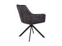 Colenis - noah eetkamerstoel - antraciet - adoré velvet - set van 4 - luxe design - comfortabel en stijlvol - metalen poten - afbeelding 4 van  5