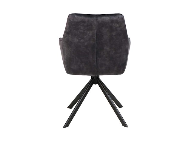 Colenis - noah eetkamerstoel - antraciet - adoré velvet - set van 4 - luxe design - comfortabel en stijlvol - metalen poten - afbeelding 3 van  3
