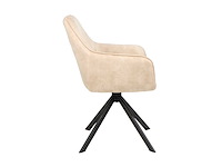 Colenis - noah eetkamerstoel - beige - adoré velvet - set van 4 - luxe design - comfortabel en stijlvol - metalen poten - afbeelding 3 van  5