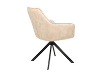 Colenis - noah eetkamerstoel - beige - adoré velvet - set van 4 - luxe design - comfortabel en stijlvol - metalen poten - afbeelding 4 van  5