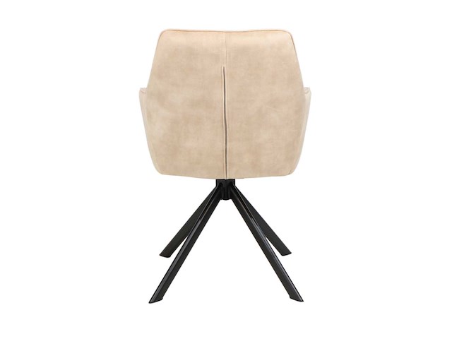 Colenis - noah eetkamerstoel - beige - adoré velvet - set van 4 - luxe design - comfortabel en stijlvol - metalen poten - afbeelding 5 van  5