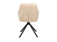 Colenis - noah eetkamerstoel - beige - adoré velvet - set van 6 - luxe design - comfortabel en stijlvol - metalen poten - afbeelding 5 van  5