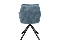 Colenis - noah eetkamerstoel - petrol - adoré velvet - set van 4 - luxe design - comfortabel en stijlvol - metalen poten - afbeelding 3 van  3