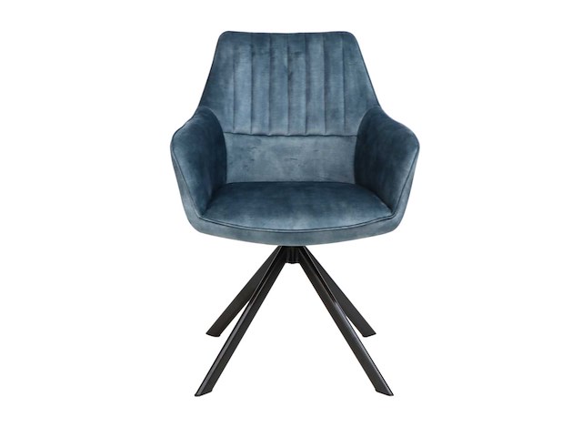 Colenis - noah eetkamerstoel - petrol - adoré velvet - set van 6 - luxe design - comfortabel en stijlvol - metalen poten - afbeelding 2 van  4
