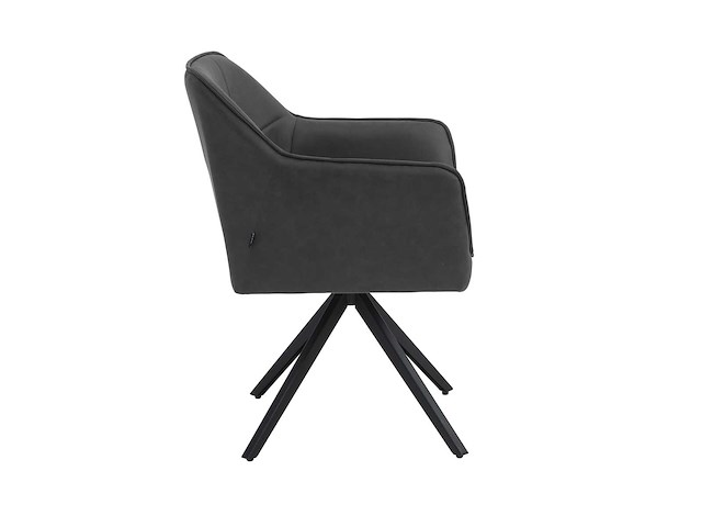 Colenis - pearl eetkamerstoel - set van 4 - antraciet - microfiber stof - microvezel - industrieel - afbeelding 3 van  5