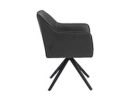 Colenis - pearl eetkamerstoel - set van 4 - antraciet - microfiber stof - microvezel - industrieel - afbeelding 3 van  5