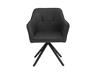 Colenis - pearl eetkamerstoel - set van 4 - antraciet - microfiber stof - microvezel - industrieel - afbeelding 2 van  5