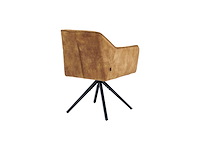 Colenis - pearl eetkamerstoel - set van 4 - okergeel - adoré velvet - industrieel - afbeelding 3 van  3