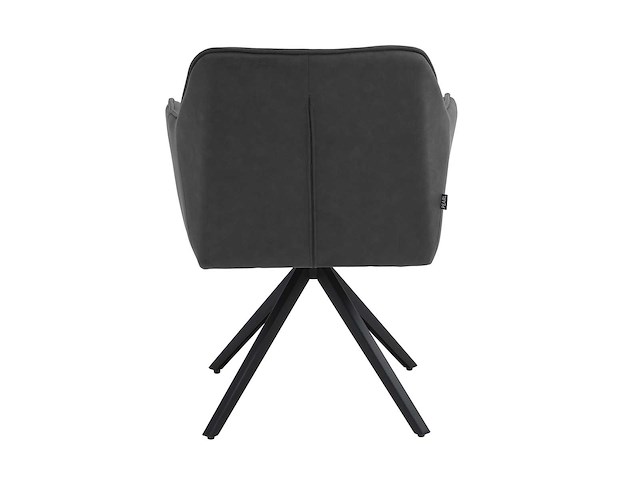 Colenis - pearl eetkamerstoel - set van 6 - antraciet - microfiber stof - microvezel - industrieel - afbeelding 4 van  5