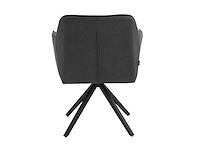 Colenis - pearl eetkamerstoel - set van 6 - antraciet - microfiber stof - microvezel - industrieel - afbeelding 4 van  5