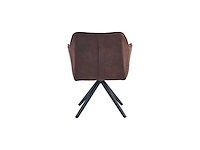 Colenis - pearl eetkamerstoel - set van 6 - bruin - microfiber stof - microvezel - industrieel - afbeelding 4 van  4