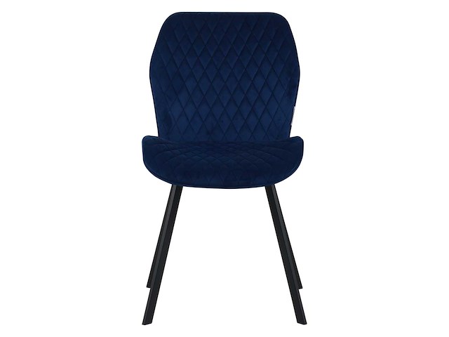 Colenis - rio eetkamerstoel - set van 4 - blauw - fluweel - velvet - industrieel - stoel - afbeelding 2 van  4