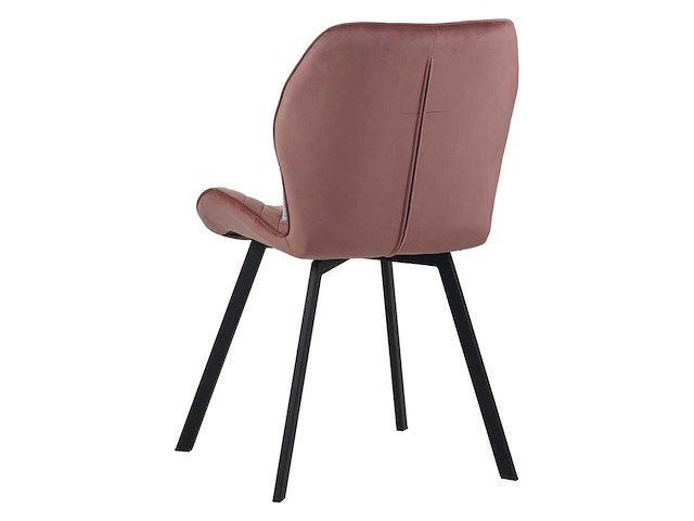 Colenis - rio eetkamerstoel - set van 4 - roze - fluweel - velvet - industrieel - stoel - afbeelding 4 van  4