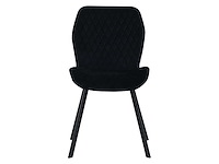 Colenis - rio eetkamerstoel - set van 4 - zwart - fluweel - velvet - industrieel - stoel - afbeelding 2 van  3