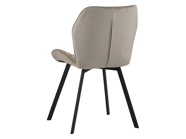 Colenis - rio eetkamerstoel - set van 6 - beige - fluweel - velvet - industrieel - stoel - afbeelding 4 van  4