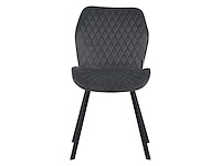 Colenis - rio eetkamerstoel - set van 6 - grijs - fluweel - velvet - industrieel - stoel - afbeelding 2 van  4