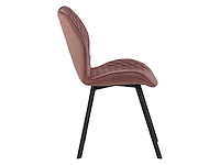 Colenis - rio eetkamerstoel - set van 6 - roze - fluweel - velvet - industrieel - stoel - afbeelding 3 van  4