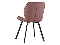 Colenis - rio eetkamerstoel - set van 6 - roze - fluweel - velvet - industrieel - stoel - afbeelding 4 van  4