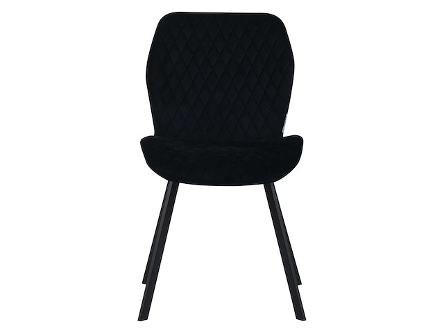 Colenis - rio eetkamerstoel - set van 6 - zwart - fluweel - velvet - industrieel - stoel - afbeelding 2 van  4